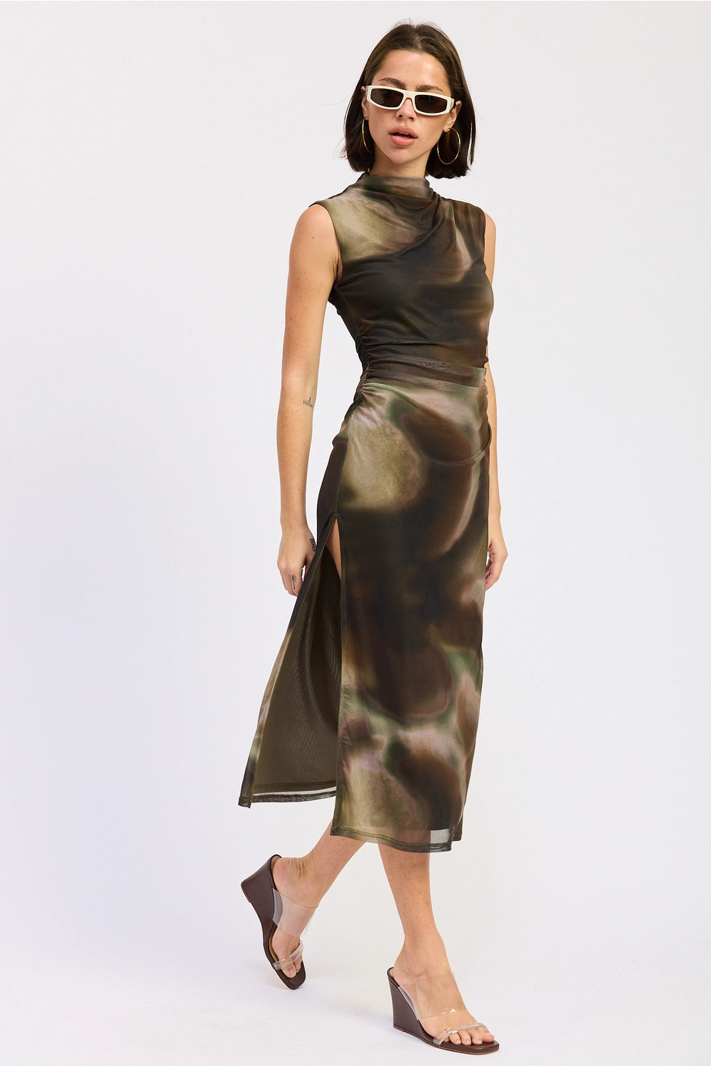 Jada Mesh Midi Dress