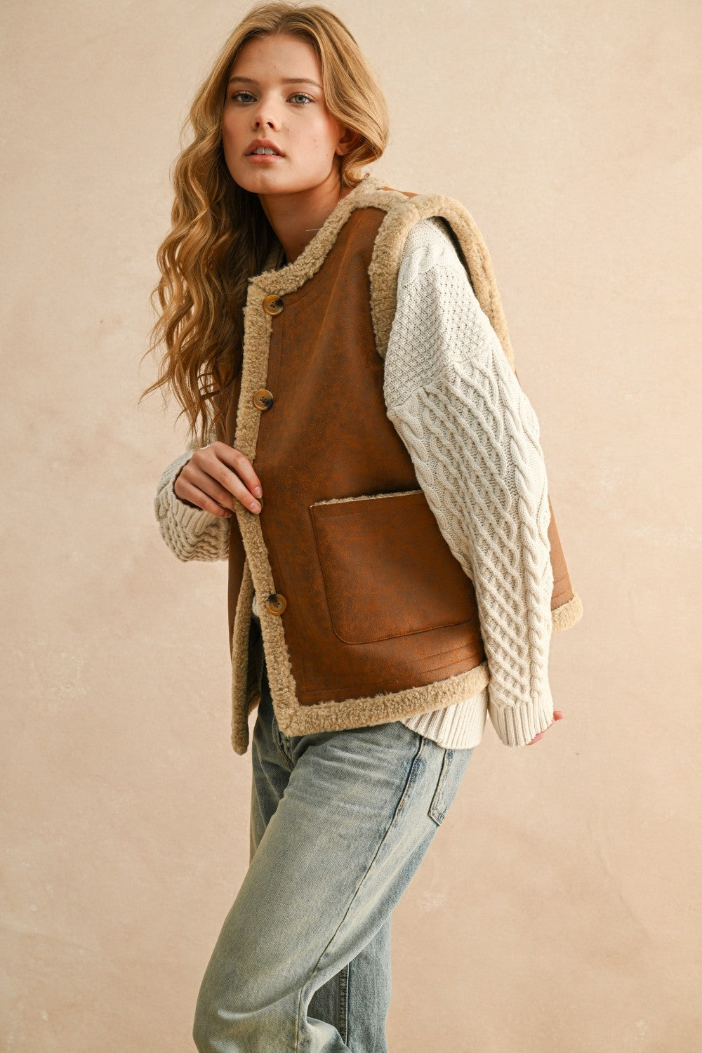 Milo Reversible Sherpa Vest