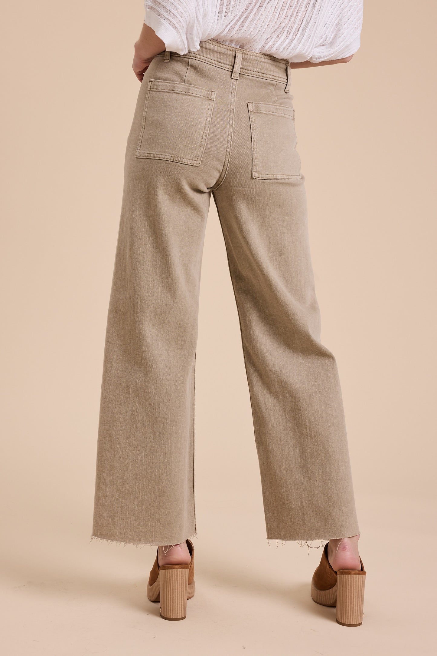 Faryn Wide Leg Pant - Stone