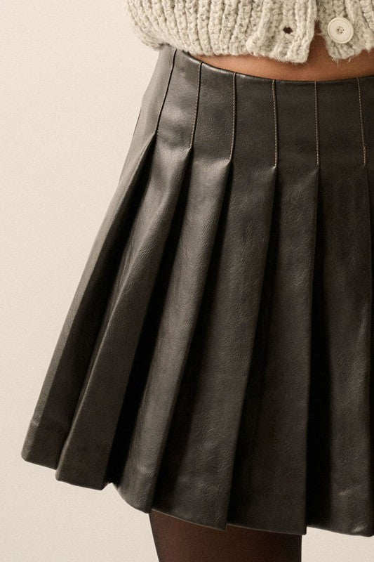Jaxi Faux Leather Mini Skirt