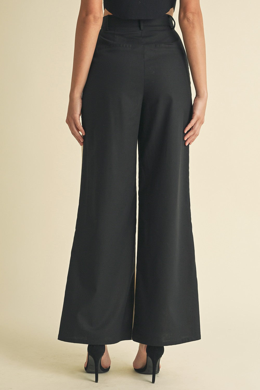 Linen Color Block Trouser