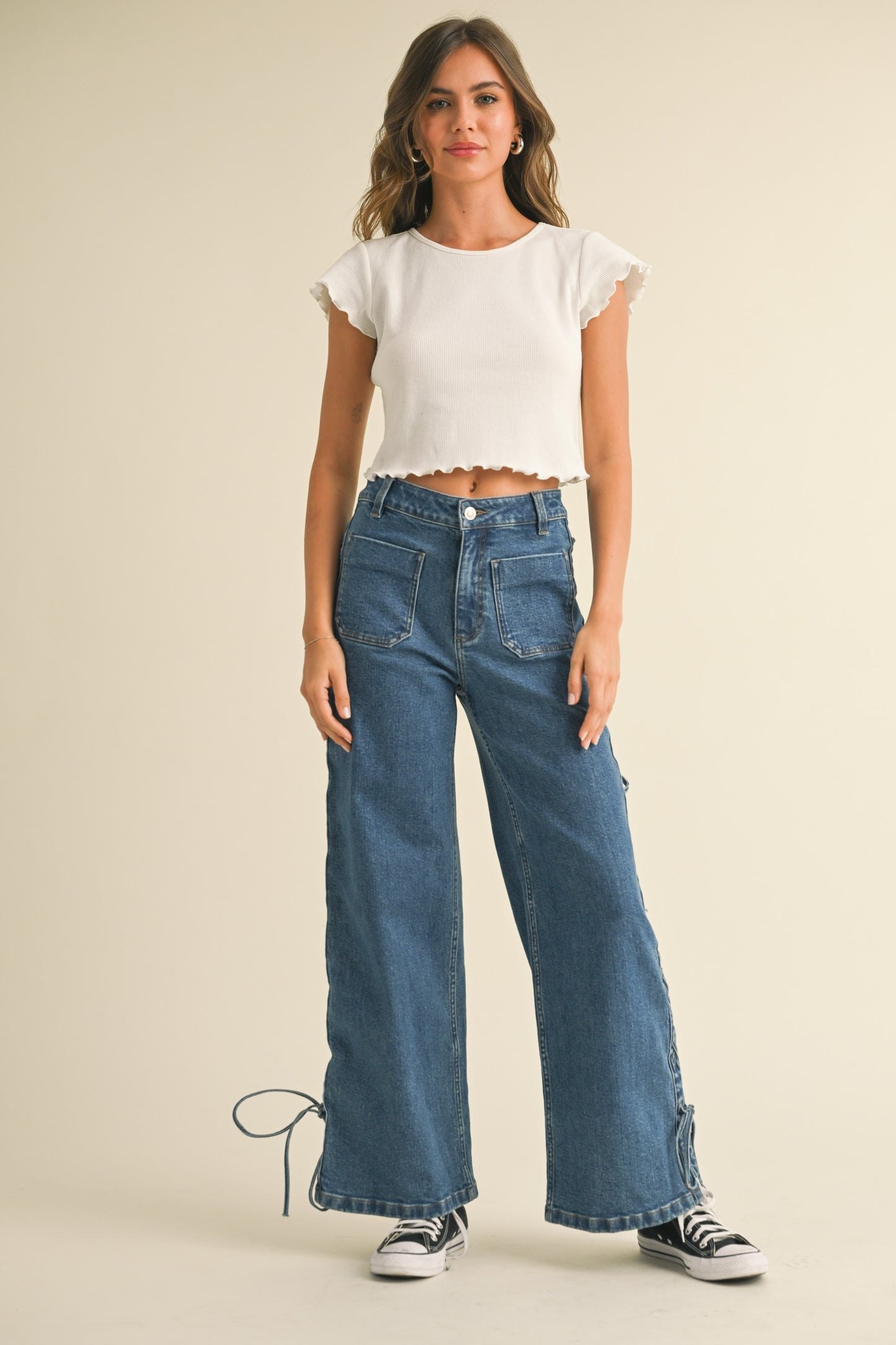 Veda Lace Up Jeans