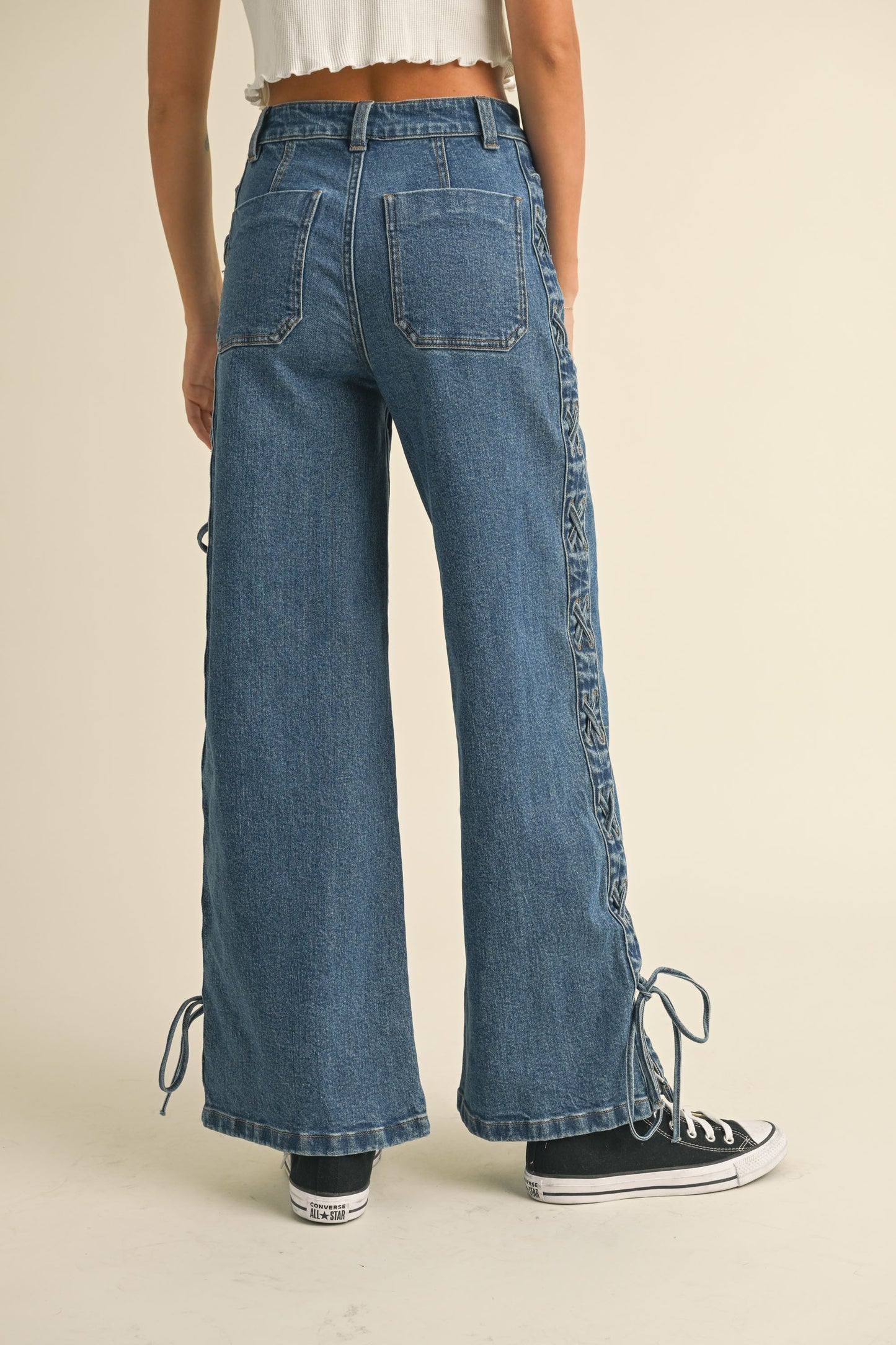 Veda Lace Up Jeans