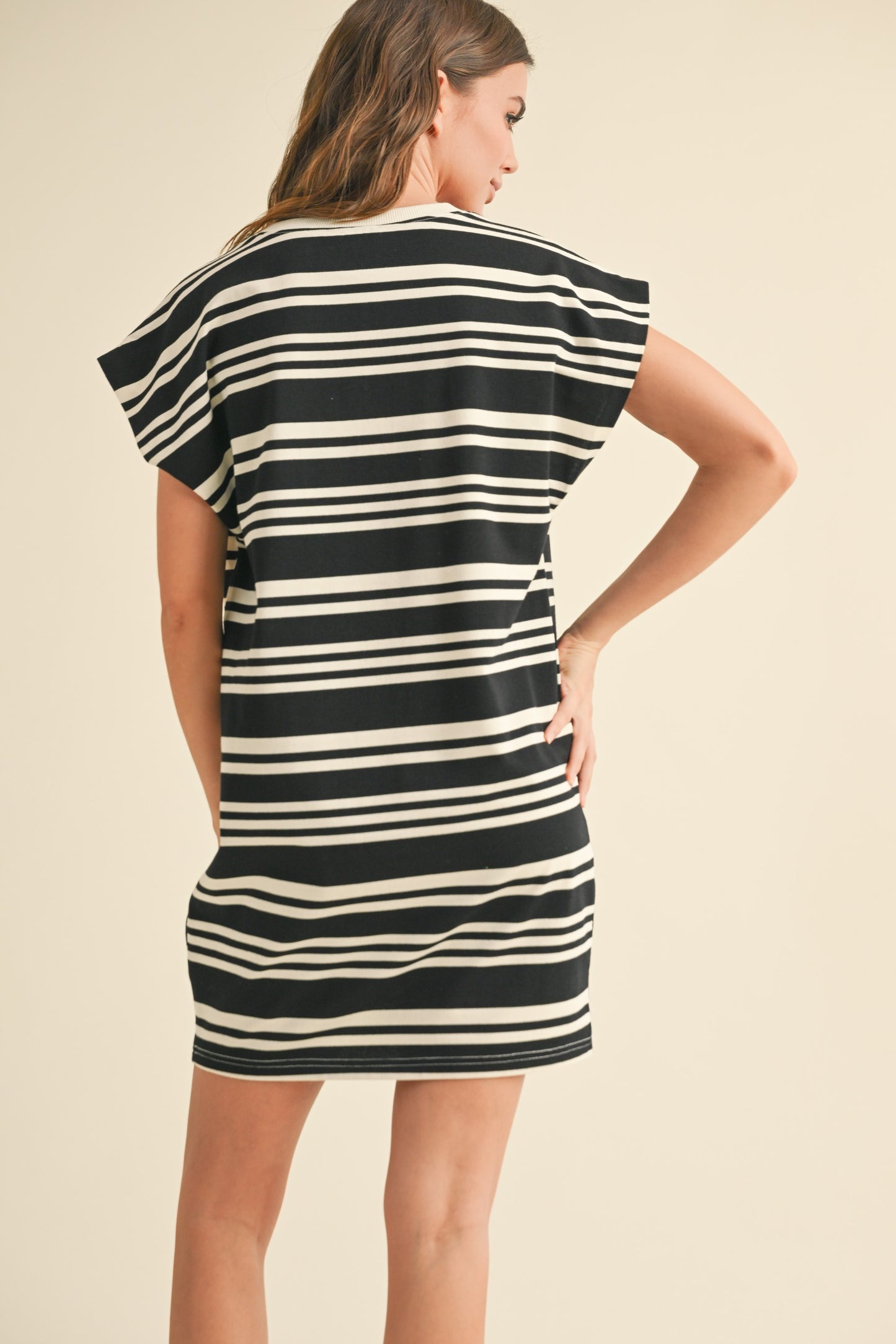 Striped Knit Tee Dress