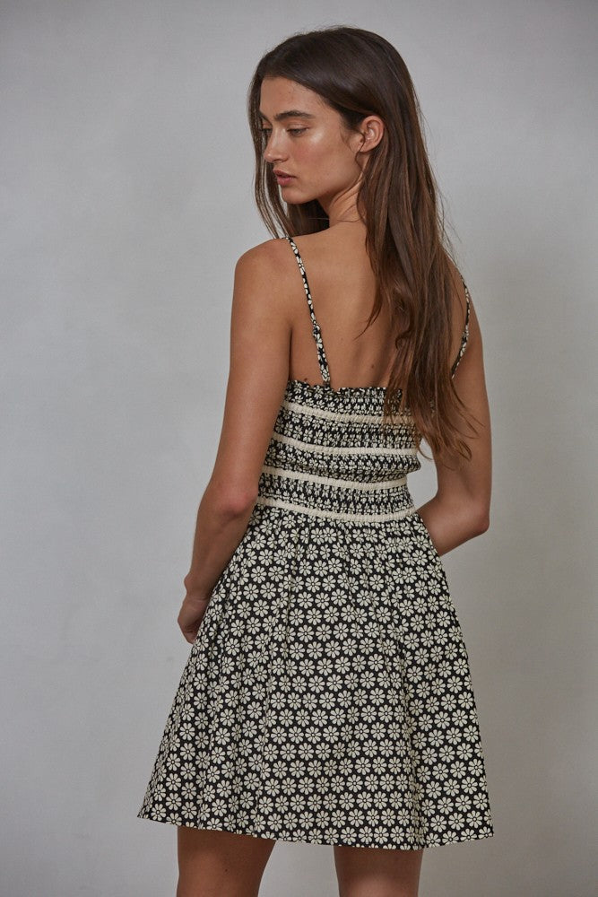 Hepborn Floral Mini Dress