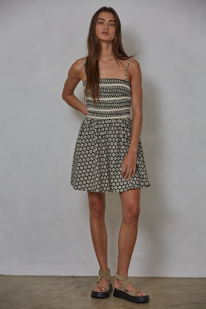 Hepborn Floral Mini Dress