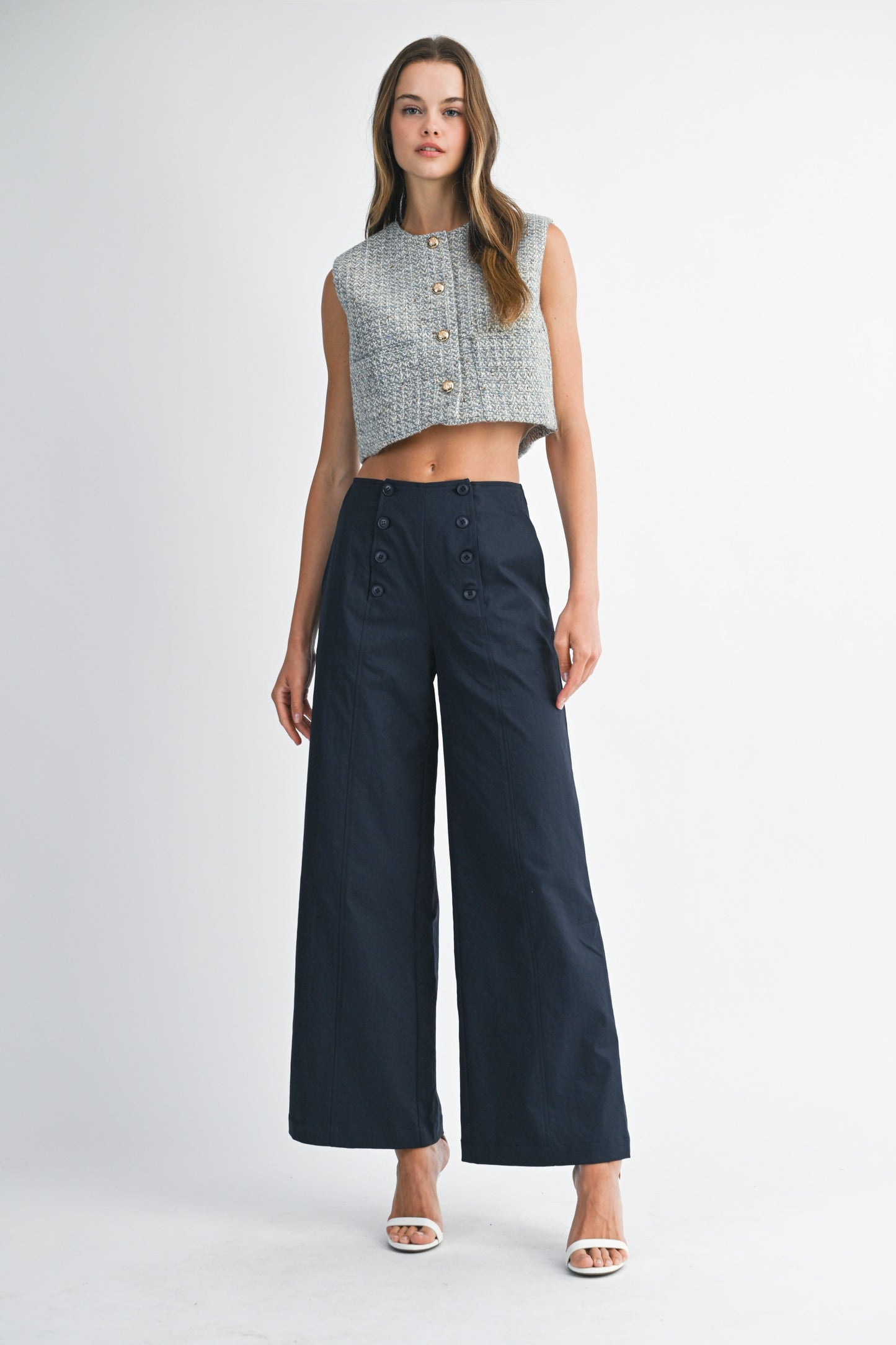 Tweed Cropped Vest