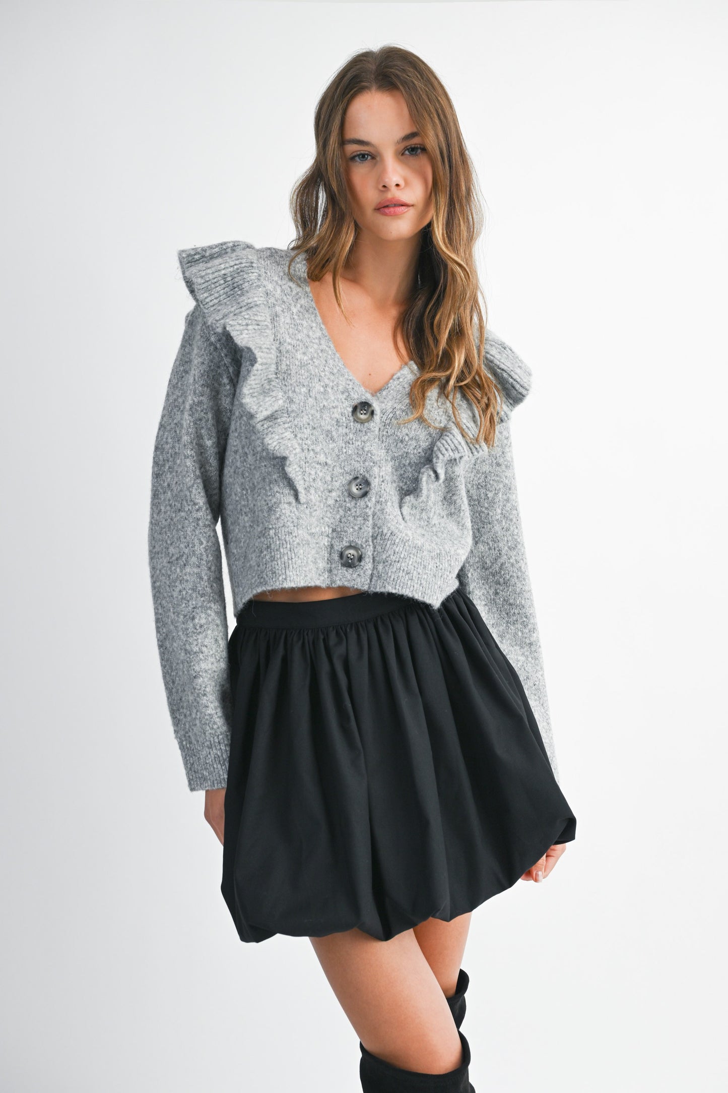 Marianna Ruffle Cardigan