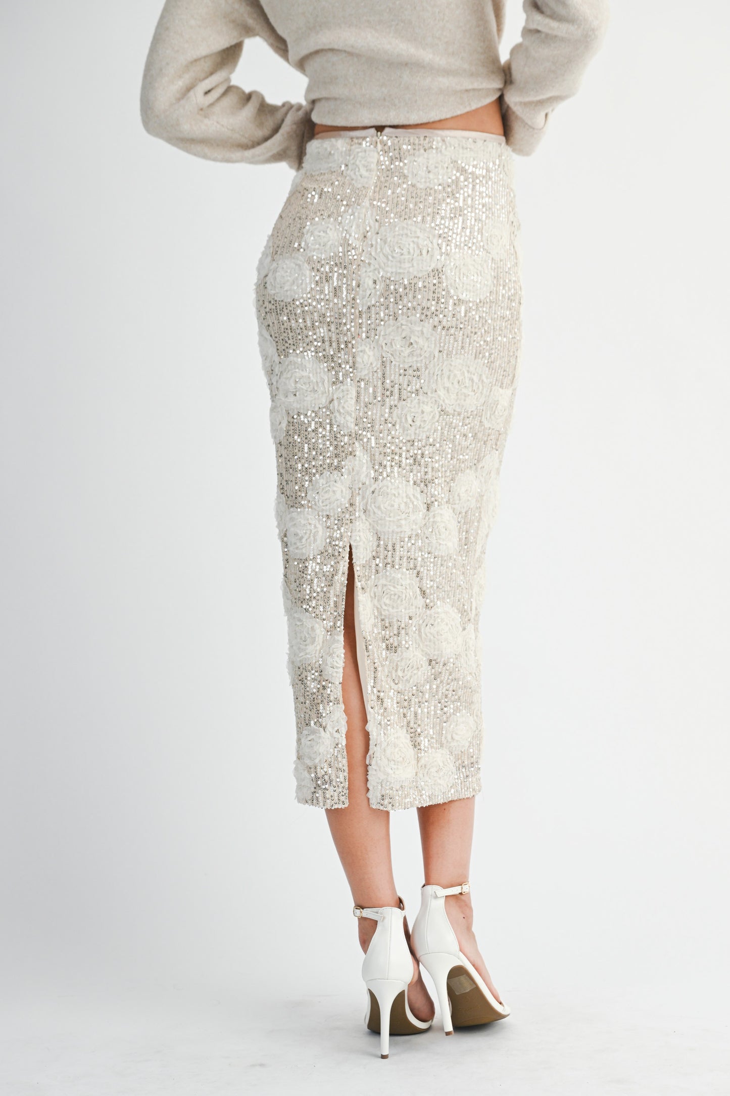 Belle Sequin Midi Skirt