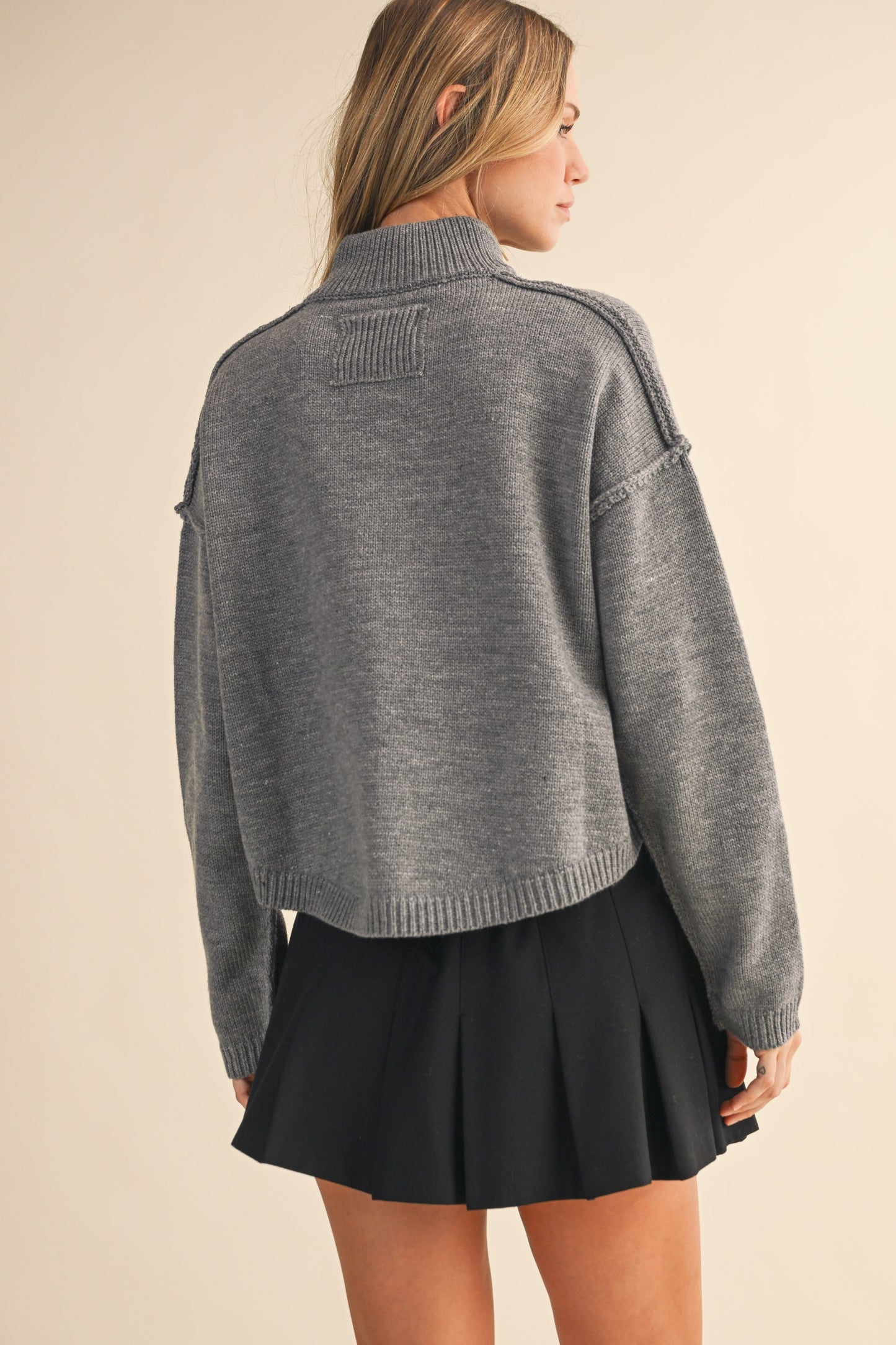 Meg High Neck Cardigan