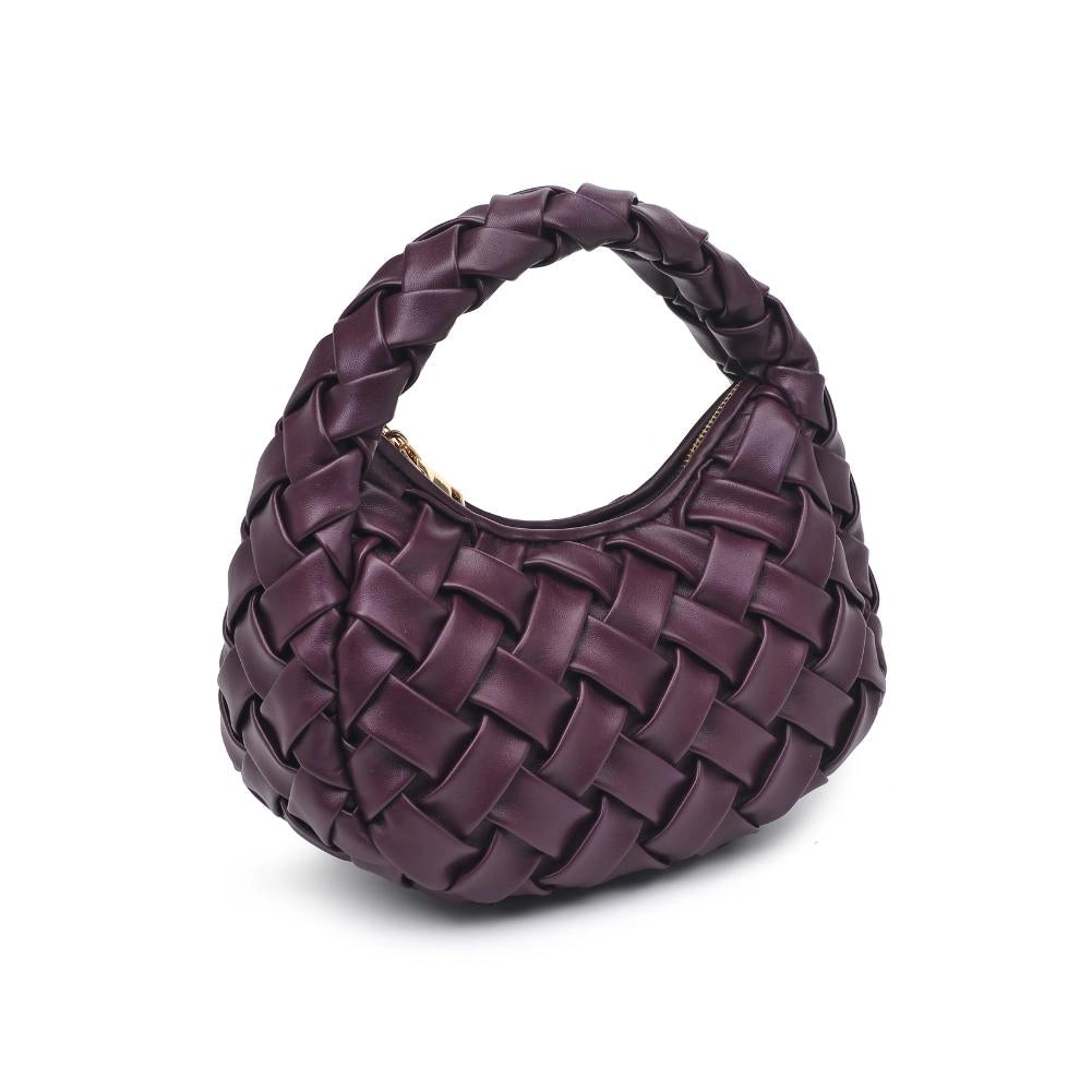 Noreen Woven Clutch - Wine