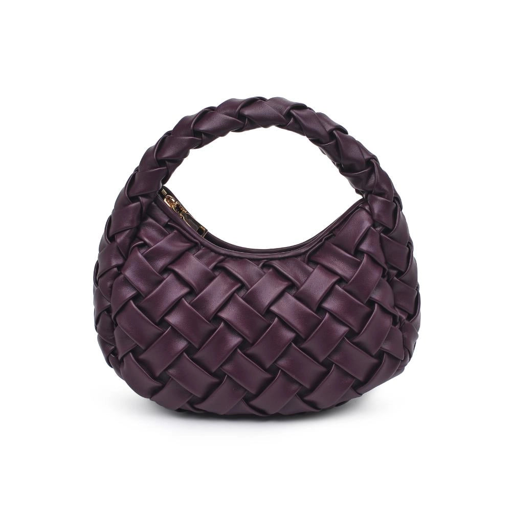 Noreen Woven Clutch - Wine