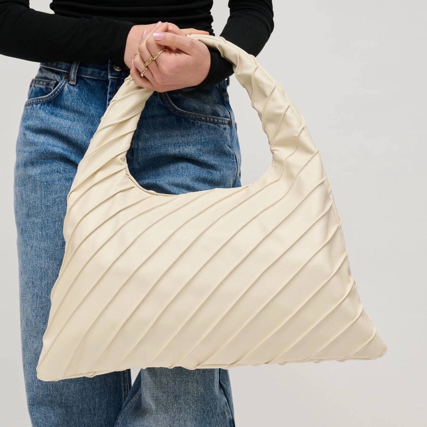 Allie Hobo Bag - Bone