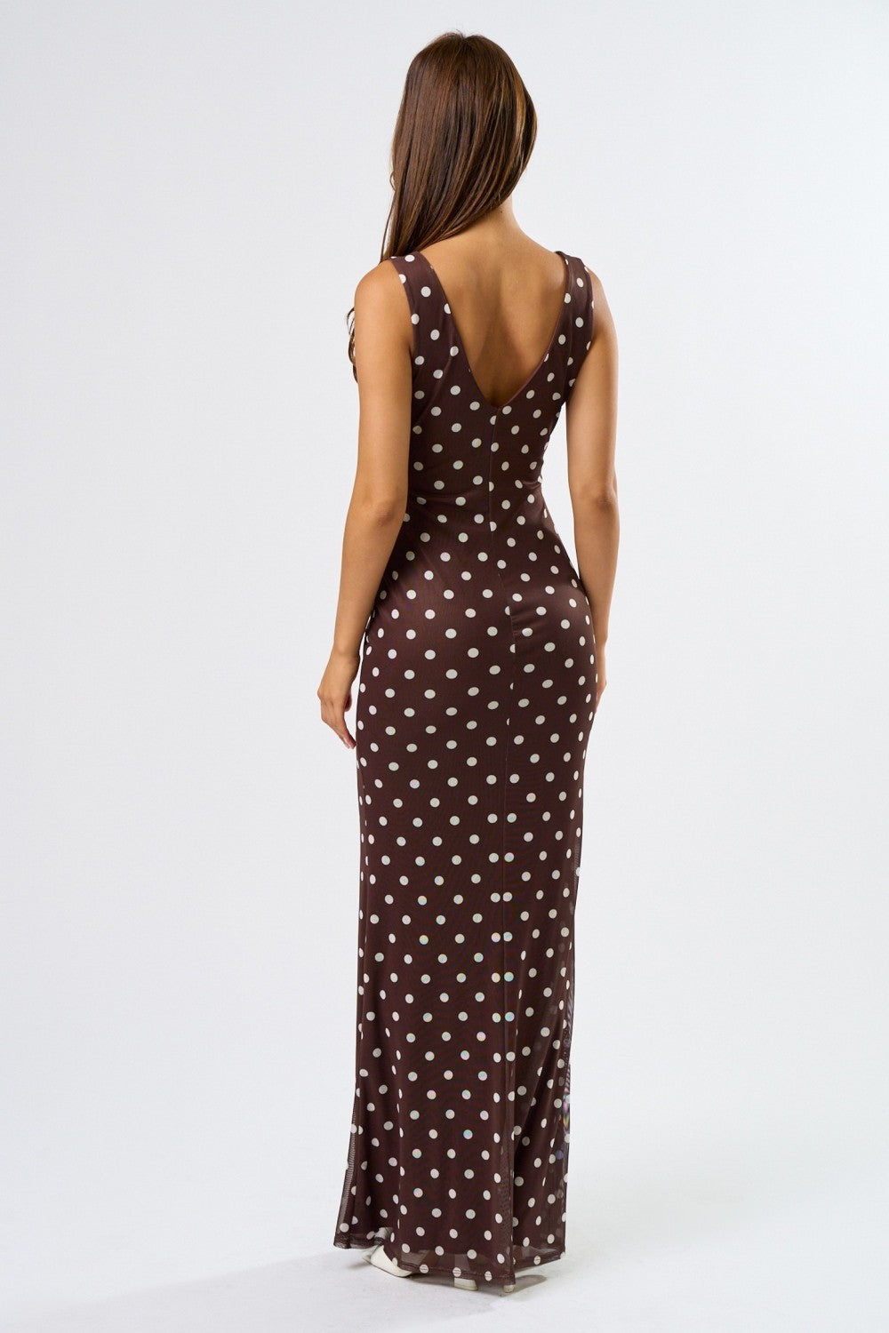 Chic Mesh Polka Dot Maxi