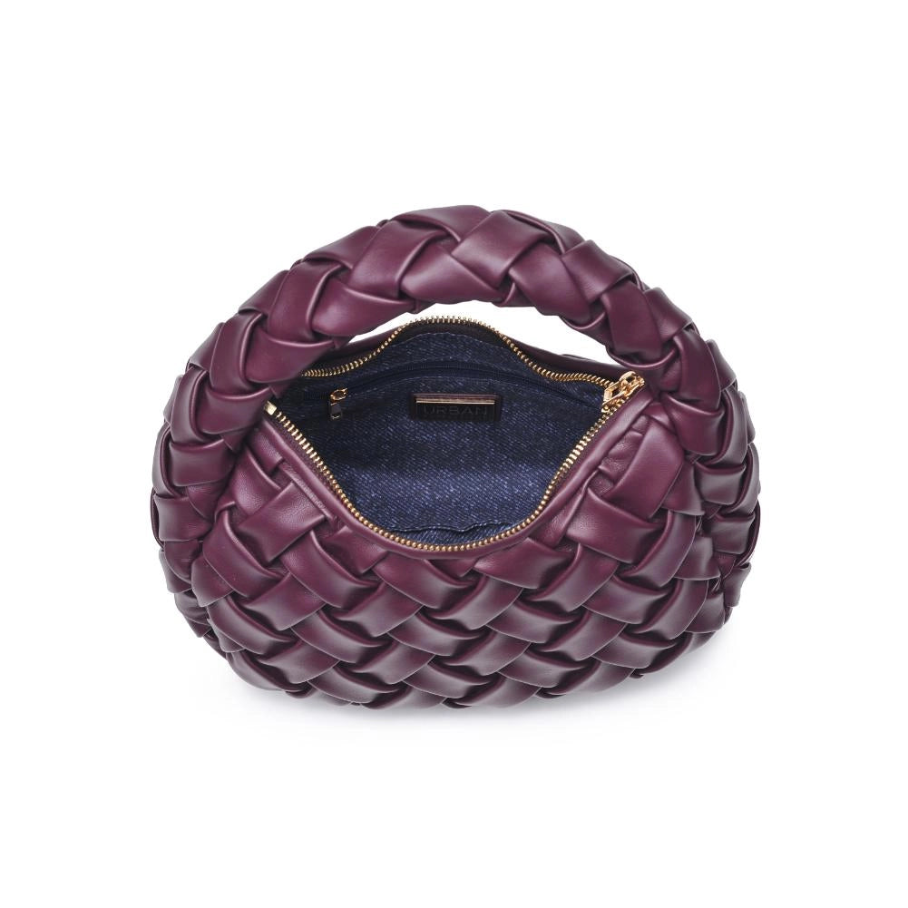 Noreen Woven Clutch - Wine