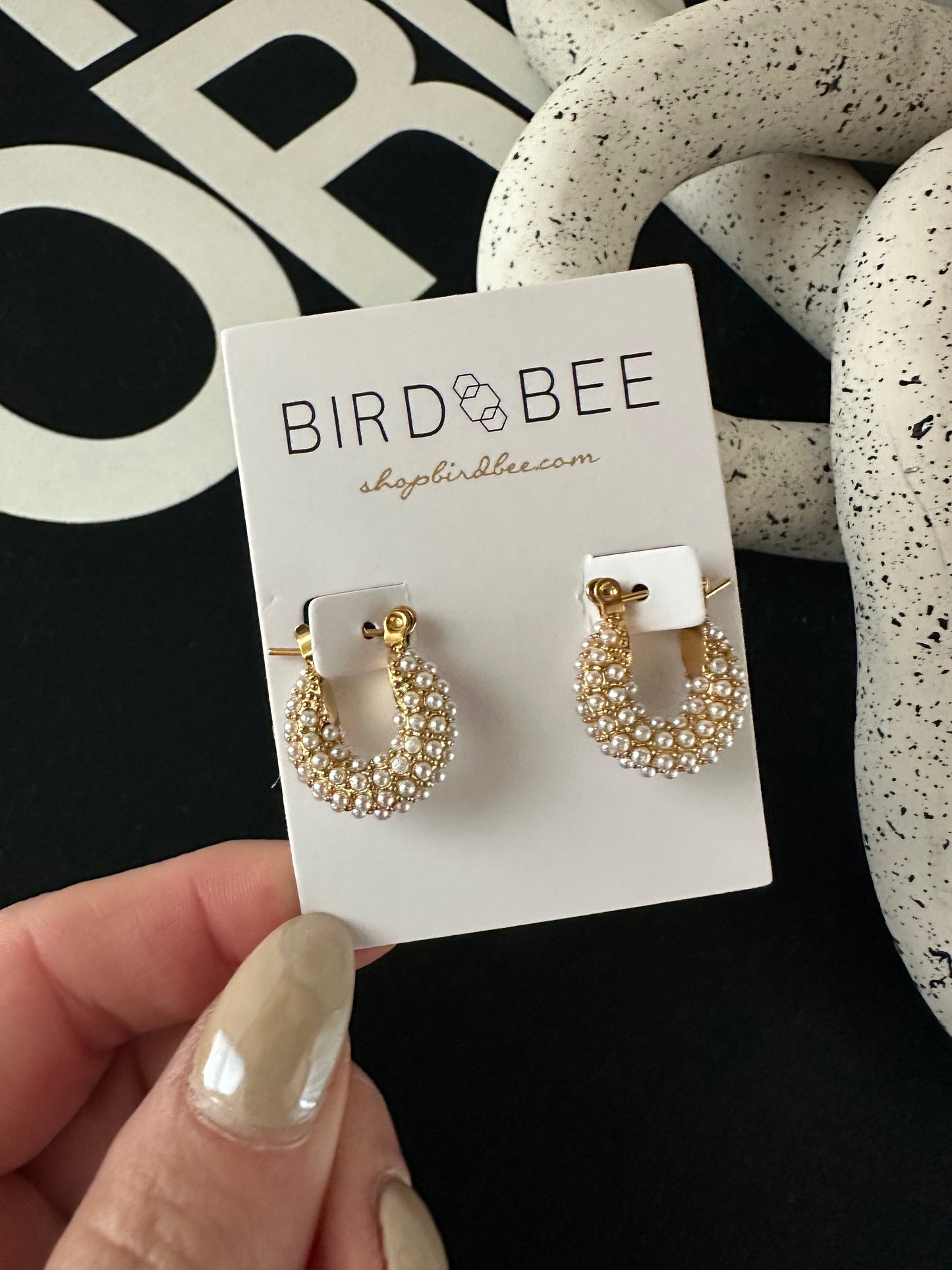 Princess Pearl Hoop Earrings