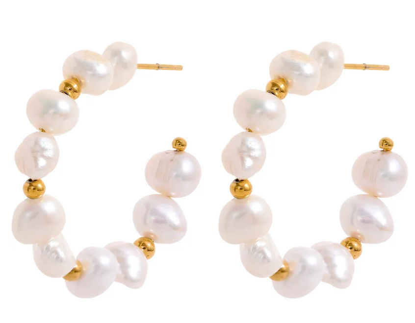 Pearl Hoops