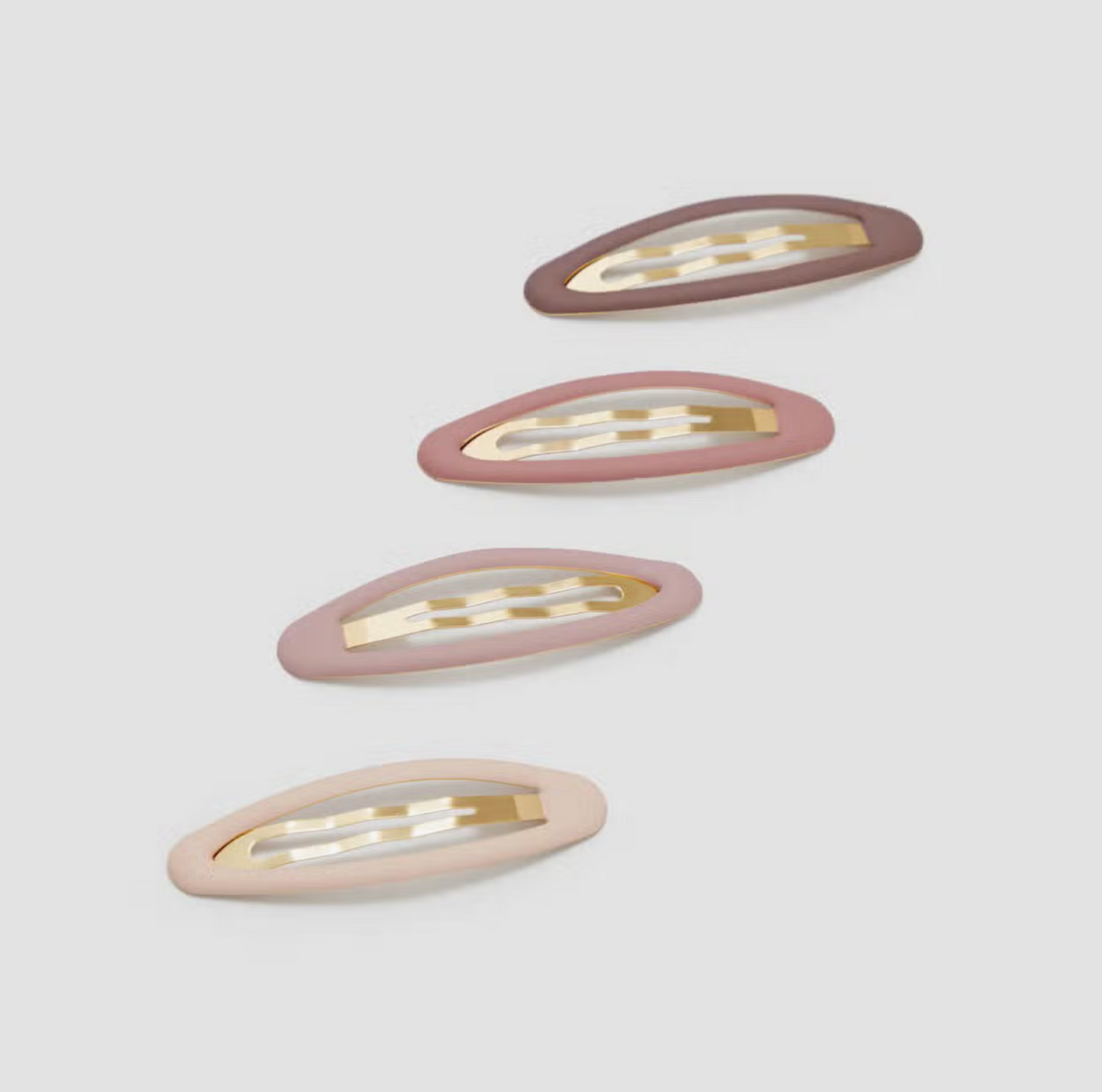 Enamel Snap Clips 4pc- Terracotta