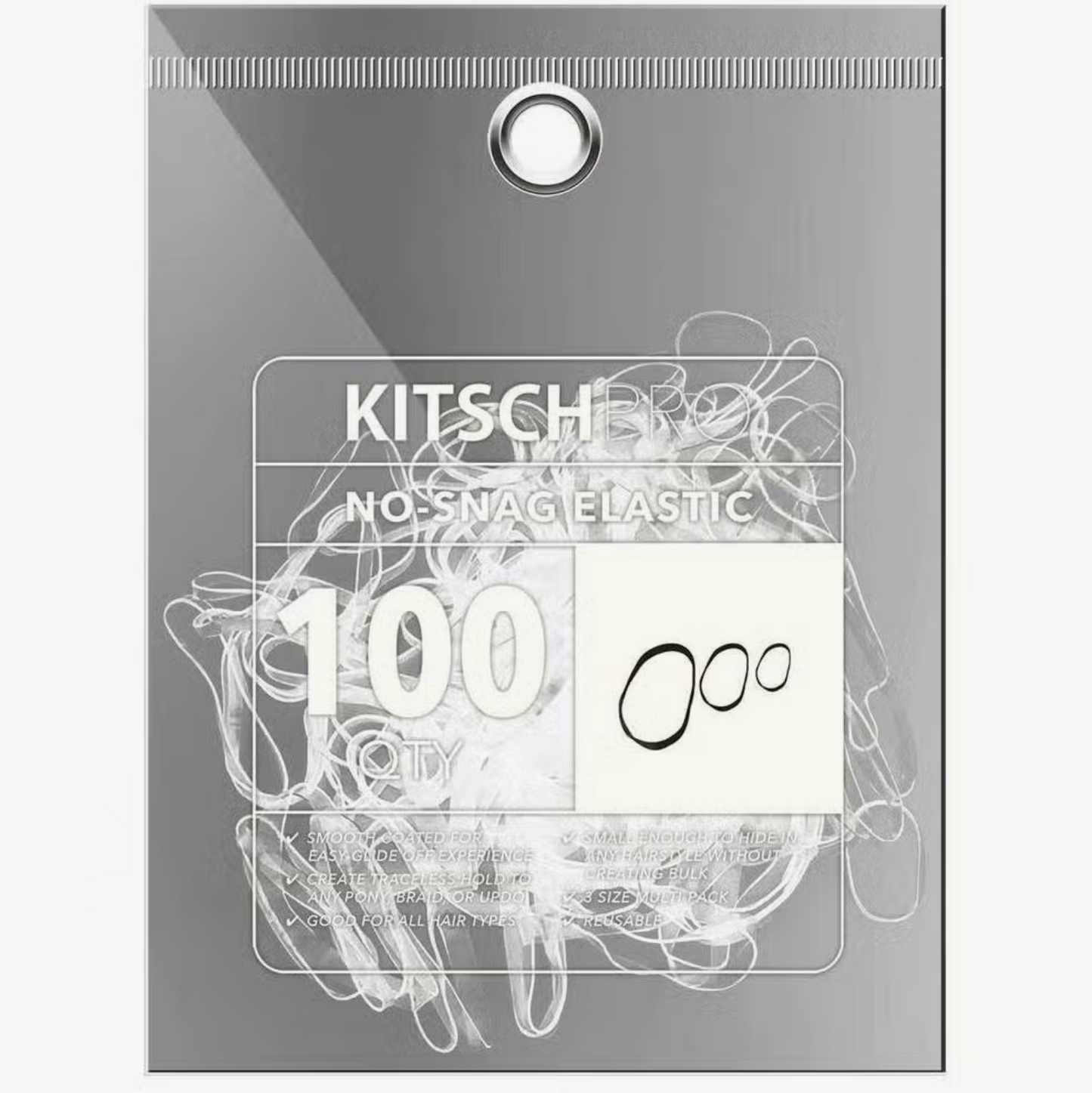 No Snag Hair Elastics - 100pc