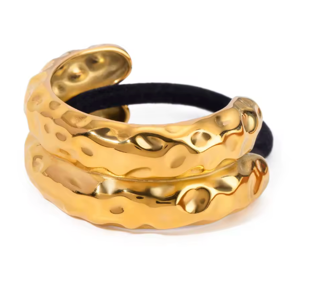 Hammered Arch Cuff Hair Tie