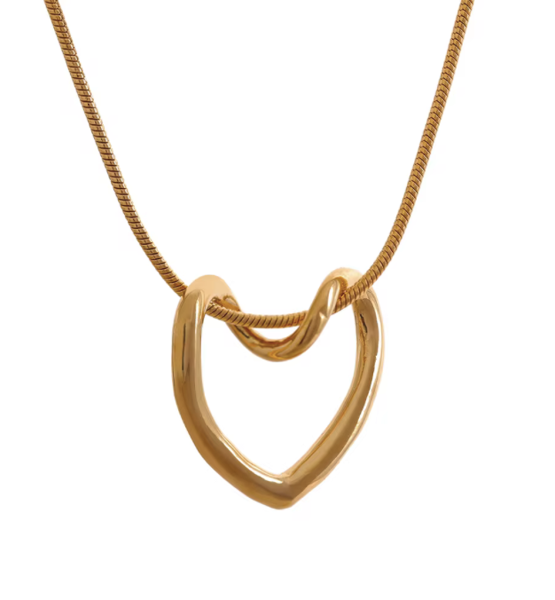 Ella Heart Necklace - Gold