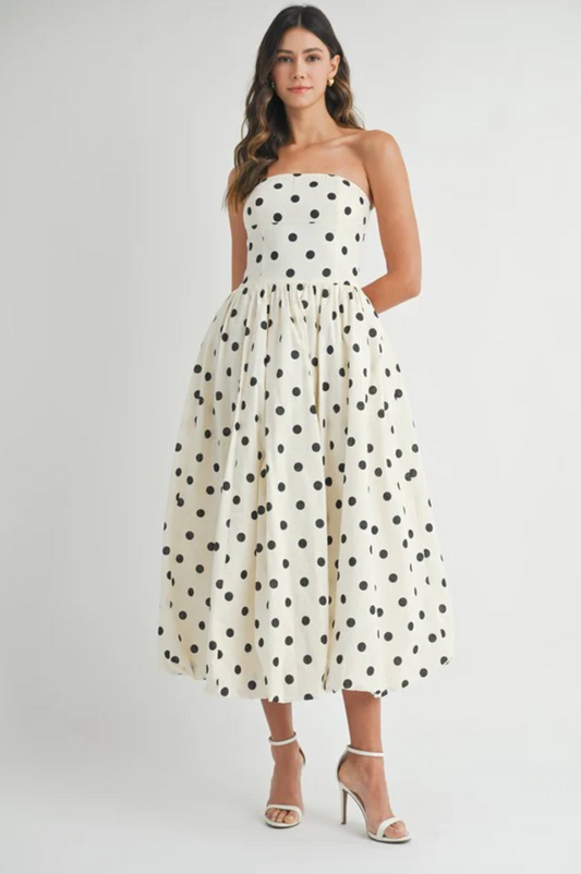 Polka Dot Midi Dress