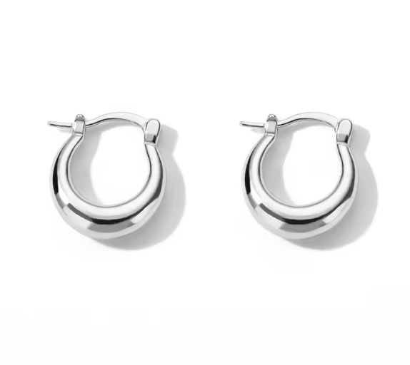 Simple Silver Hoops
