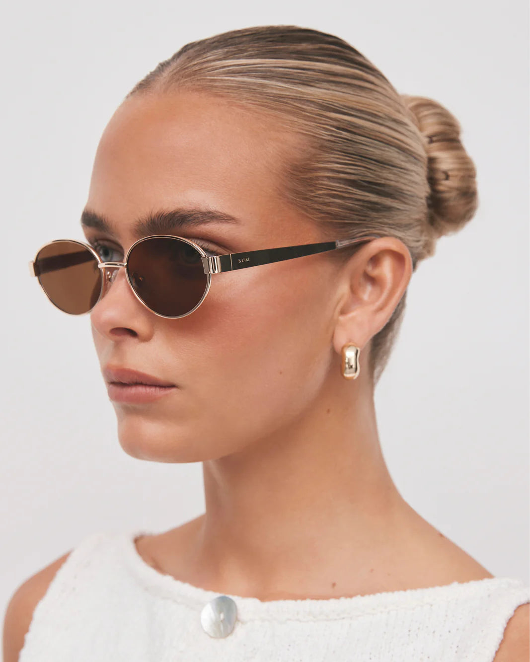 Evangelista Sunglasses - Gold/Brown