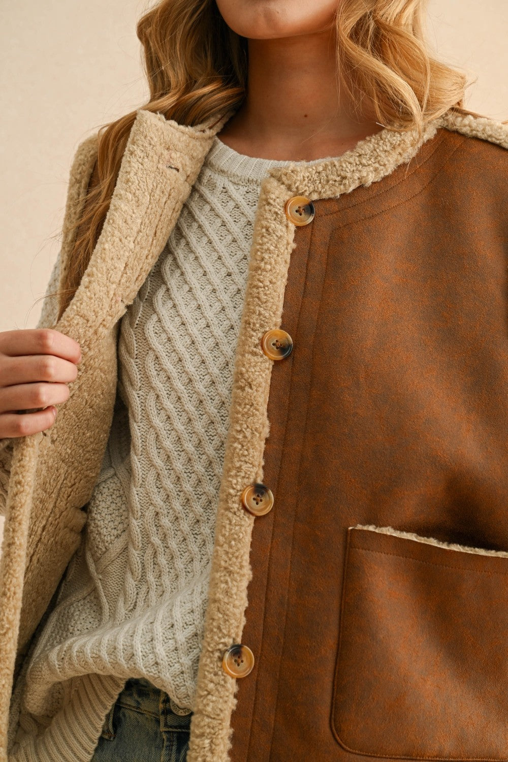 Milo Reversible Sherpa Vest