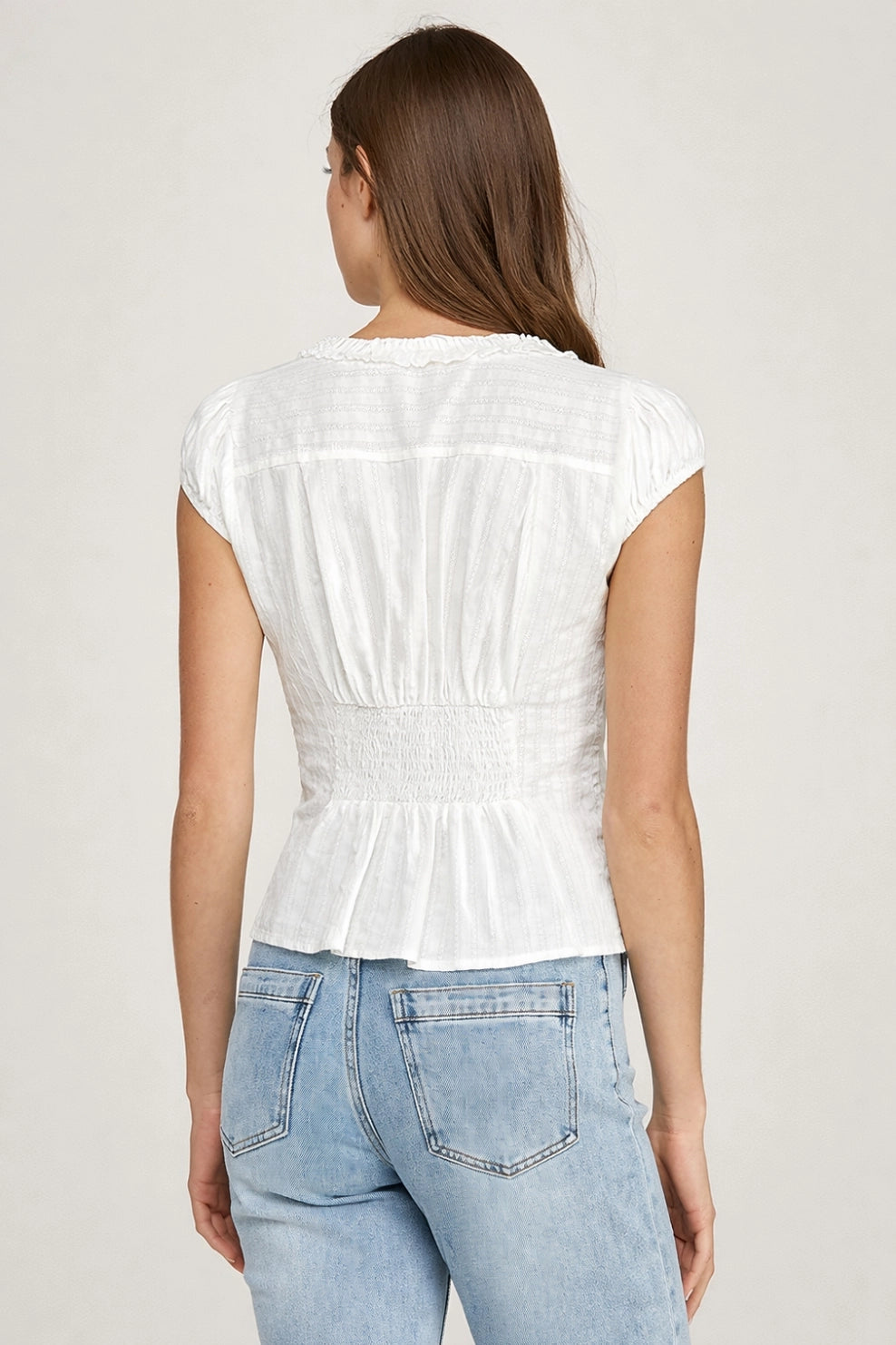 Ruffle Trim Blouse