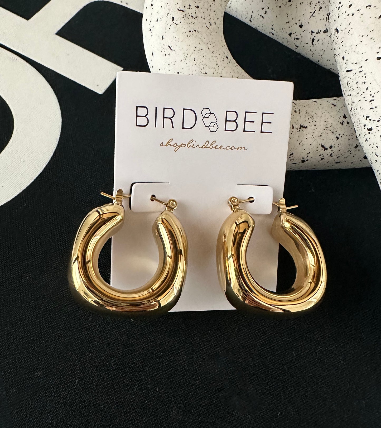 Chunky Gold Hoop Earrings