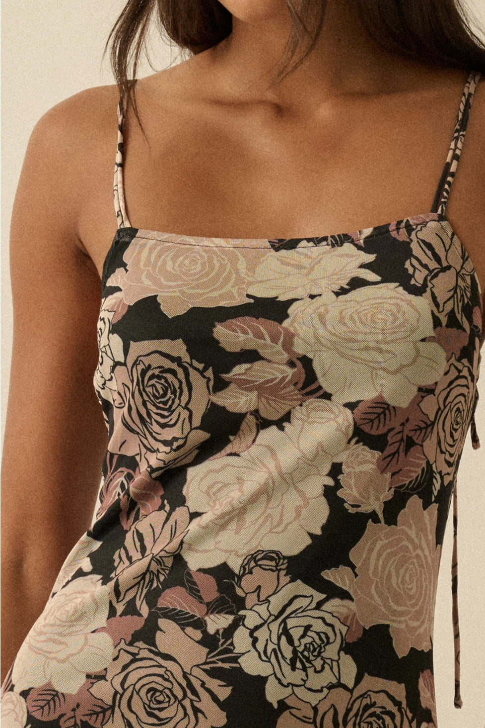 Floral Mesh Midi Dress