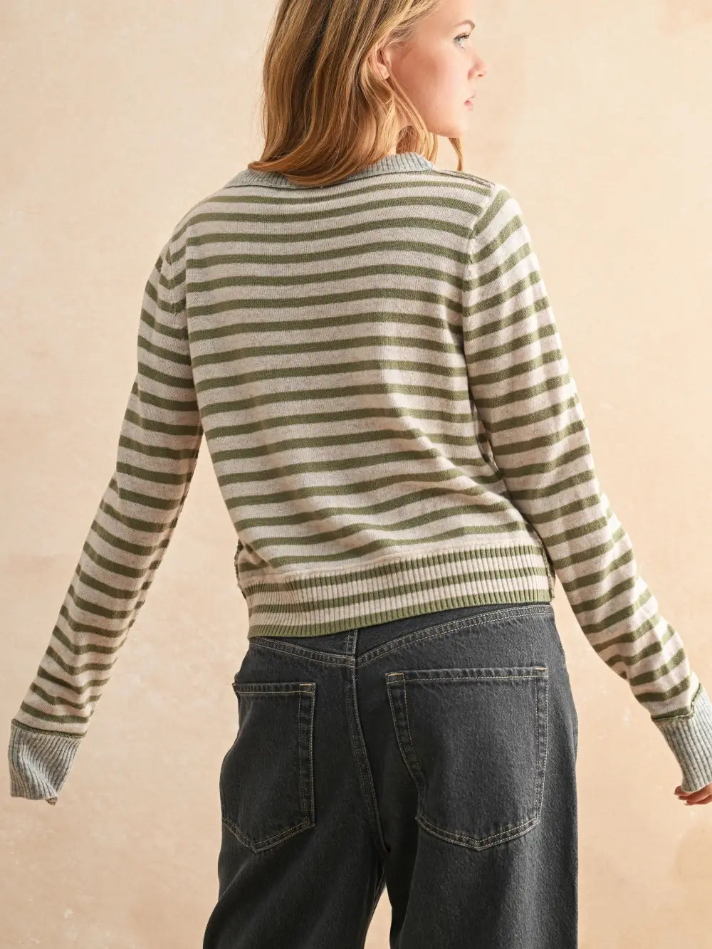 Color Block Stripe Cardi