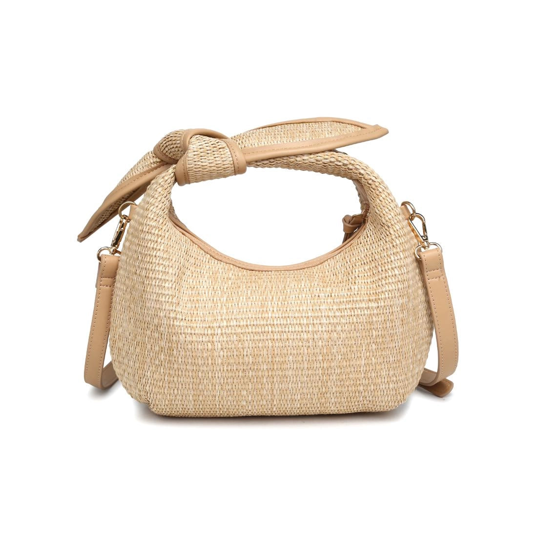 Paloma Studded Knot Straw Bag