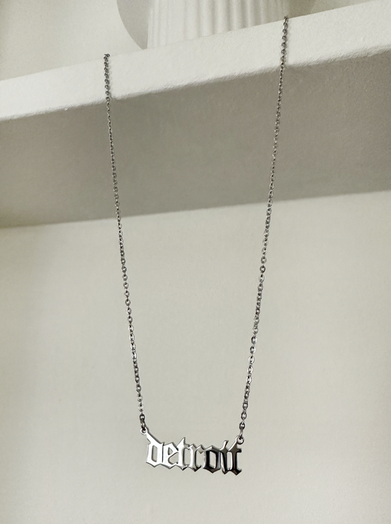Old English Detroit Necklace