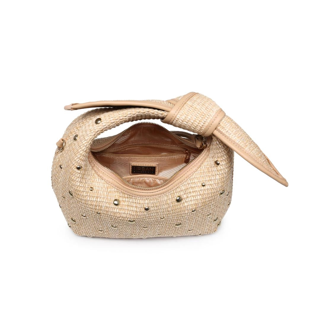 Paloma Studded Knot Straw Bag