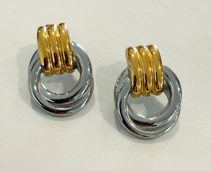 Leann Earrings - Mixed Metal