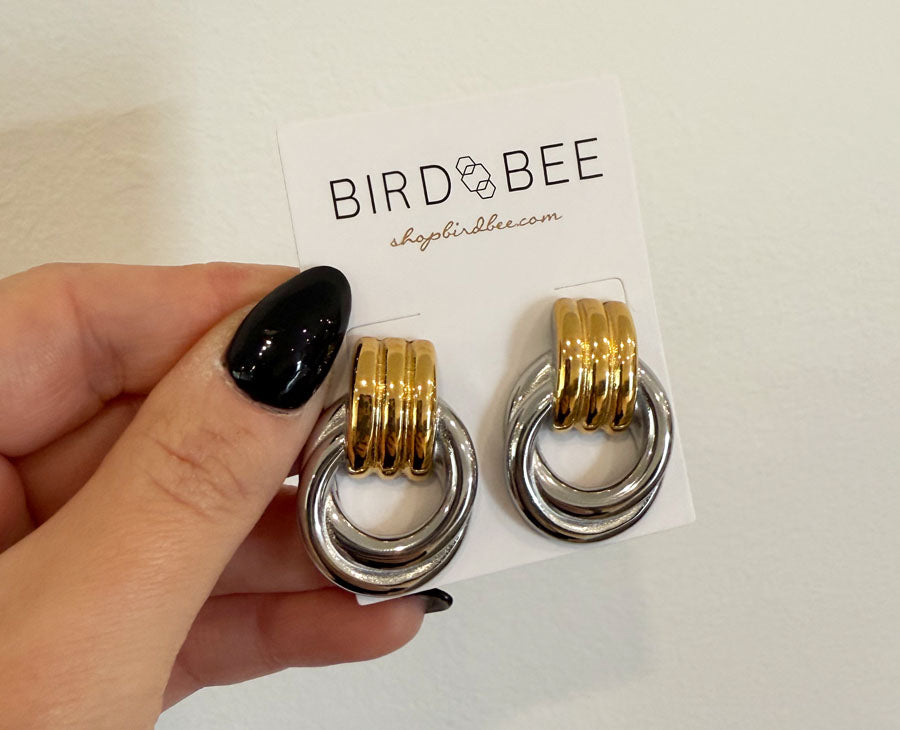 Leann Earrings - Mixed Metal