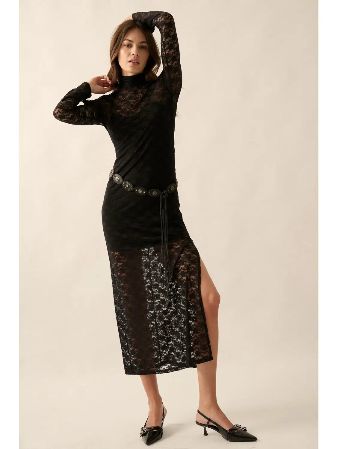Luna Lace Midi Dress