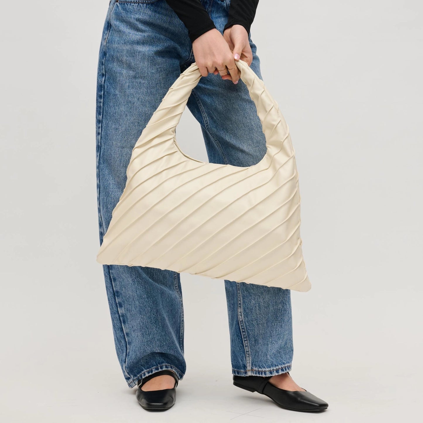 Allie Hobo Bag - Bone
