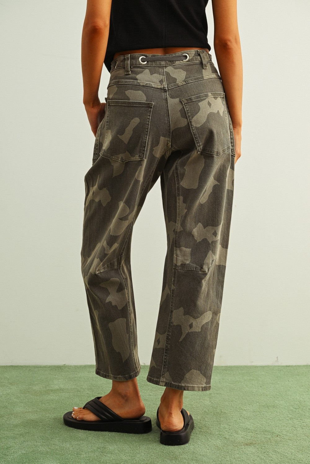 Camo Barrel Jean