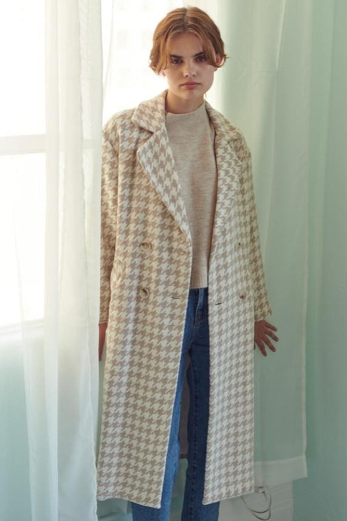 Clara Houndstooth Coat