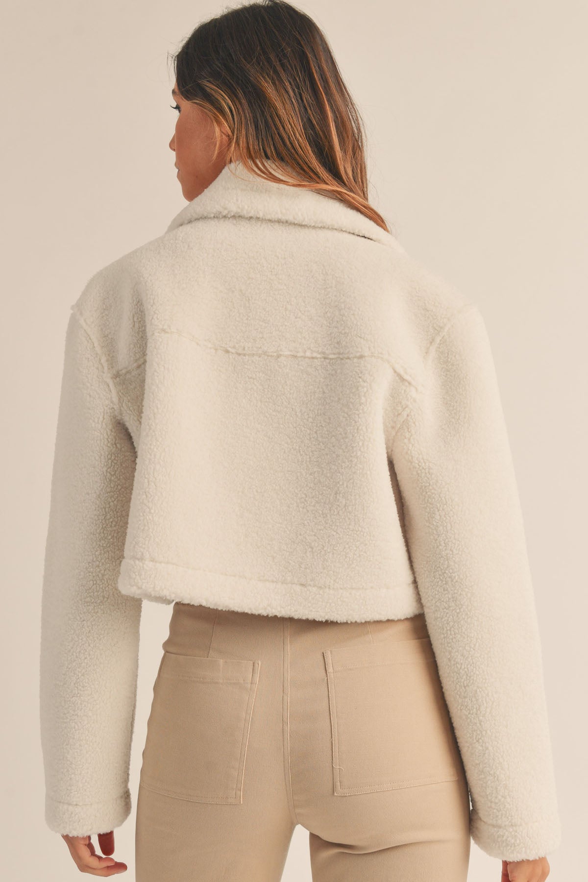 Keva Cropped Sherpa Jacket