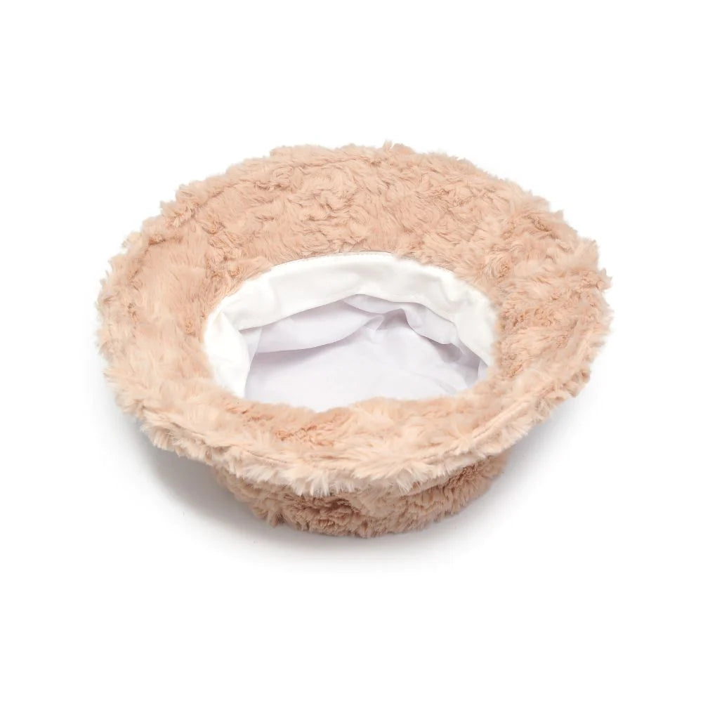 Faux Fur Bucket Hat - Latte