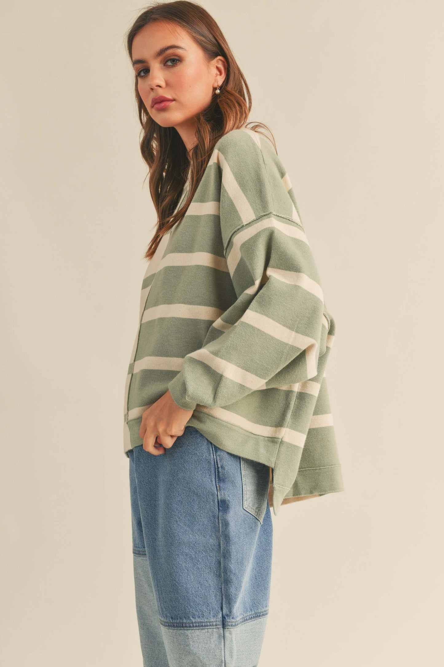 Montmarte Top - Sage/Creme