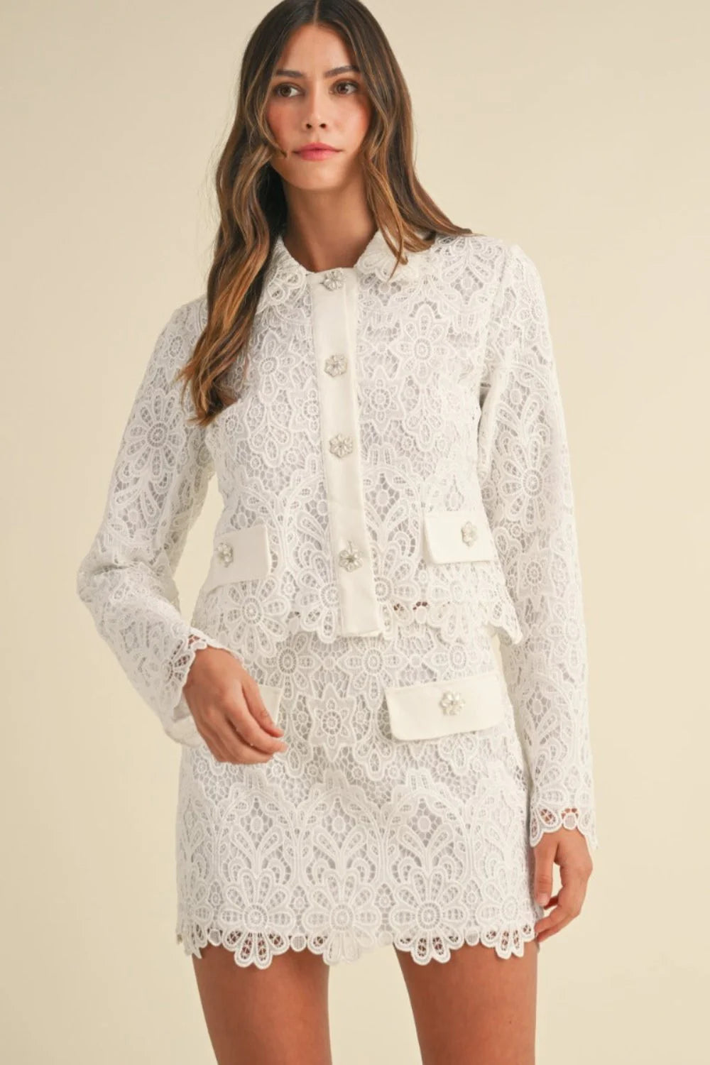 Blanche Lace Skirt Set