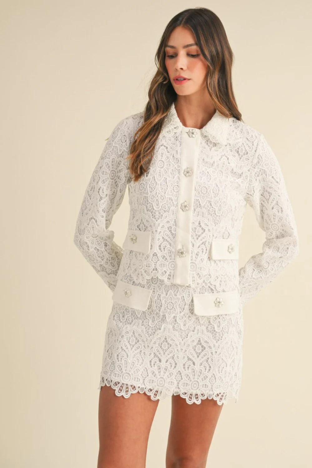 Blanche Lace Skirt Set