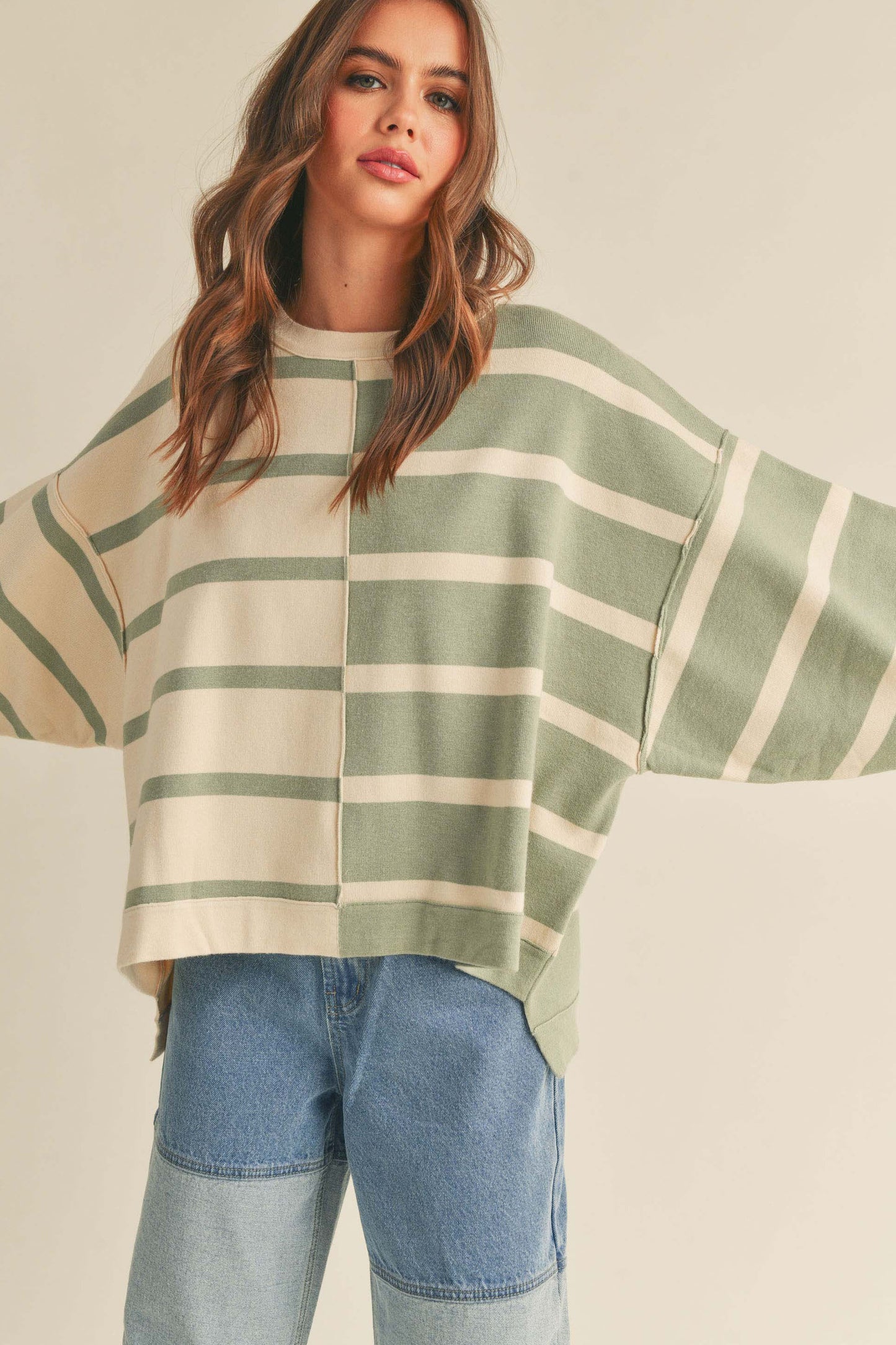 Montmarte Top - Sage/Creme