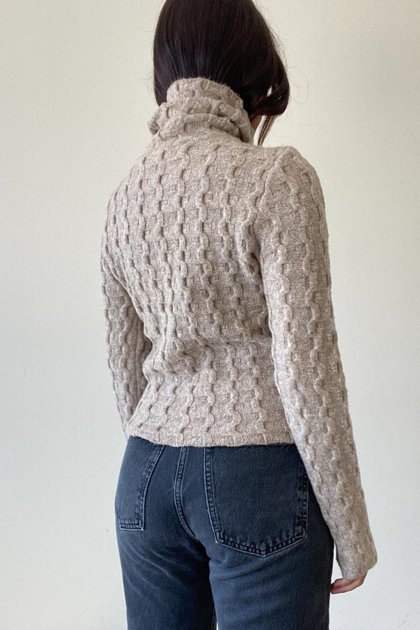 Sesame Cable Knit Top