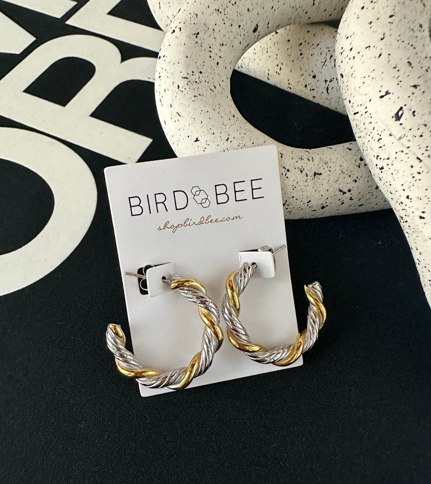 Twisted Rope Hoop Earrings